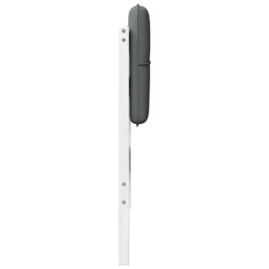 Tête de lit capitonnée Blanc et gris clair 90 cm Pin massif - 5