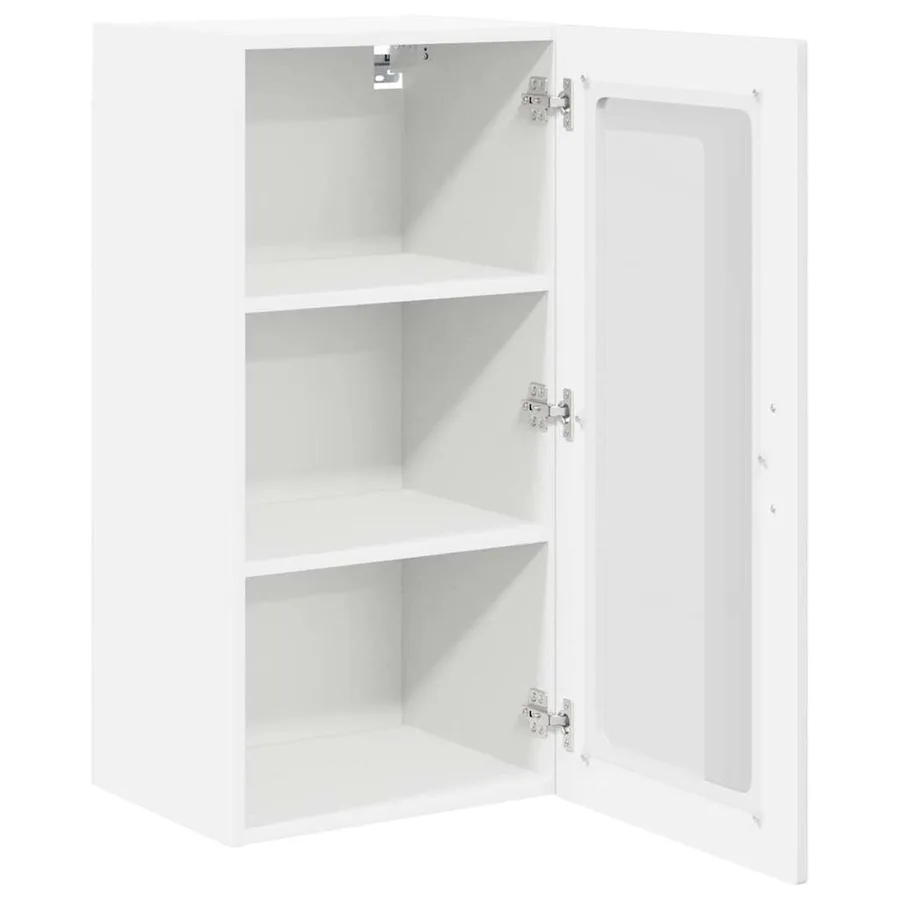 Cabinet en verre mural LUCCA 2 pcs Blanc brillant - 6