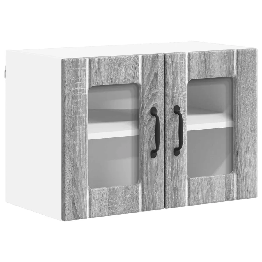Cabinet en verre mural LUCCA Sonoma gris 60 x 31 x 40 cm - 2