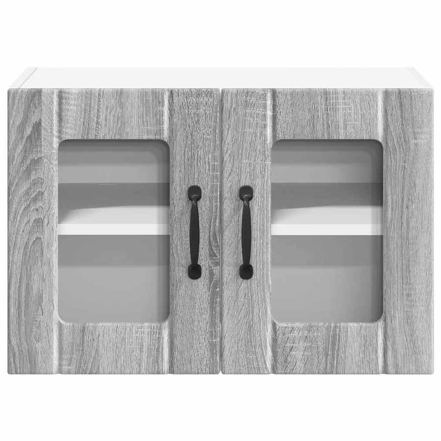 Cabinet en verre mural LUCCA Sonoma gris 60 x 31 x 40 cm - 6
