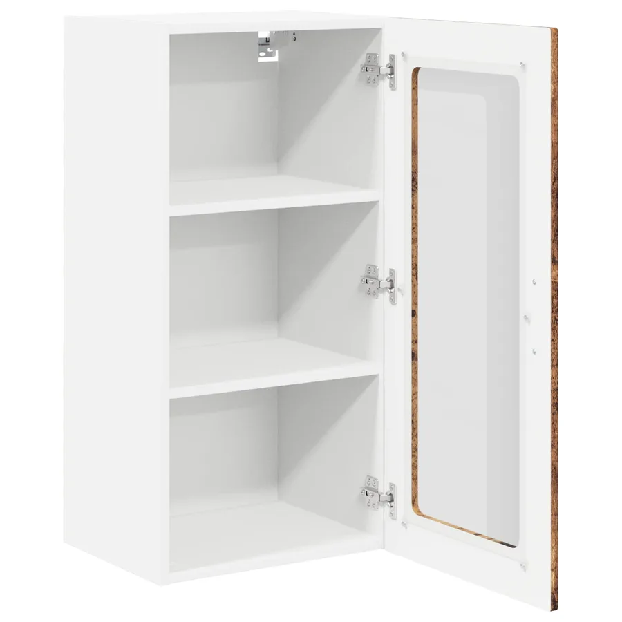 Cabinet en verre mural LUCCA Bois ancien 40 x 31 x 80 cm - 4