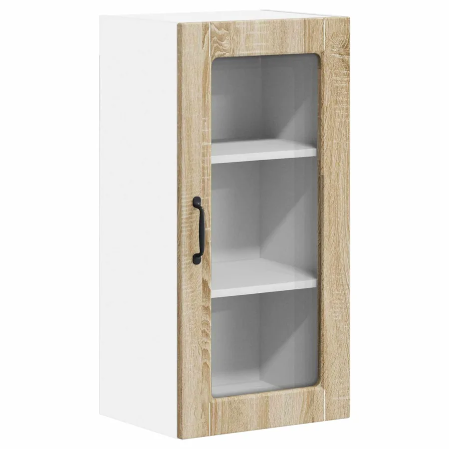 Cabinet en verre mural LUCCA Chêne Sonoma 40 x 31 x 80 cm - 2