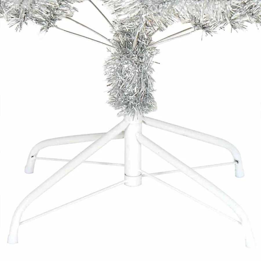 Sapin de Noël avec 300 LED avec support Argent 240 cm PET - 12