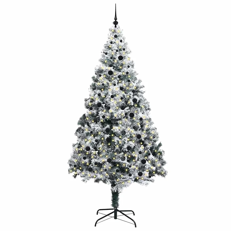 Sapin de Noël artificiel Blanc 240 cm PVC, Acier et Plastique - 3