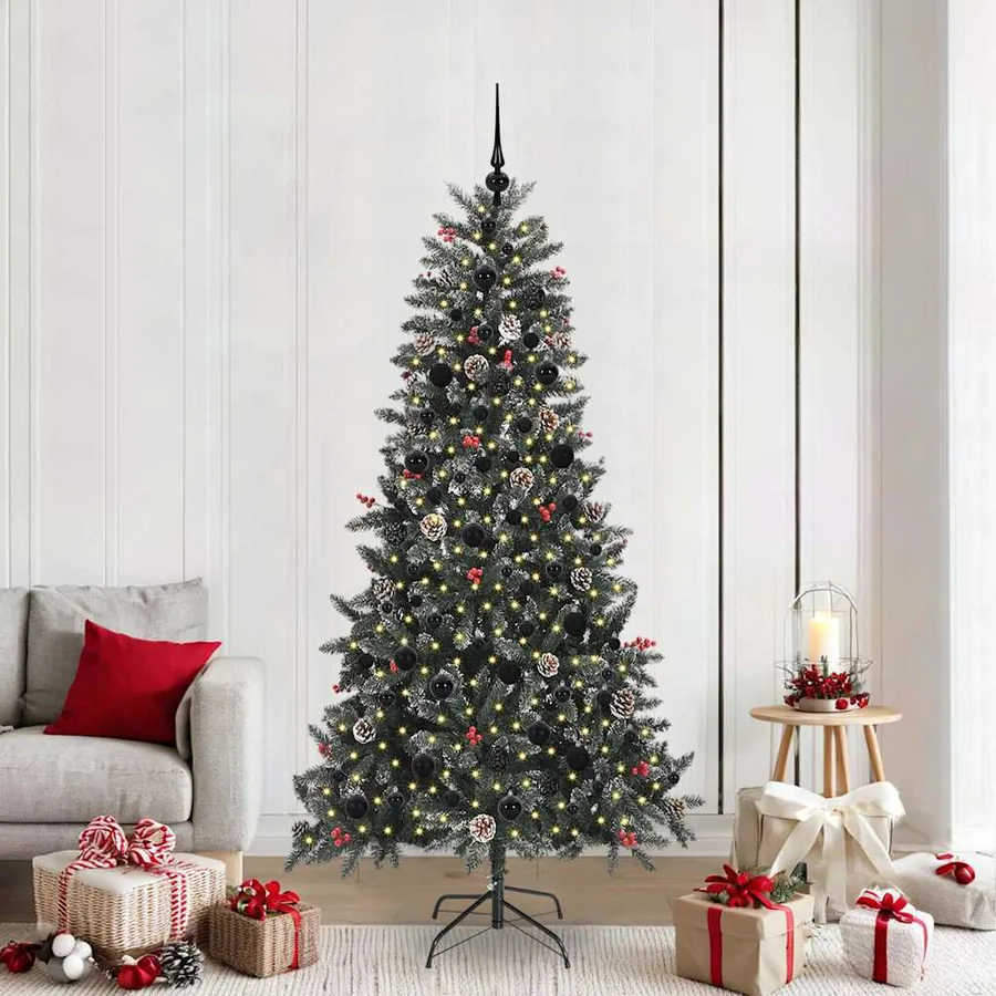 Sapin de Noël artificiel Vert 210 cm PVC, plastique et acier