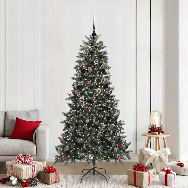 Sapin de Noël artificiel Vert 210 cm PVC, plastique et acier