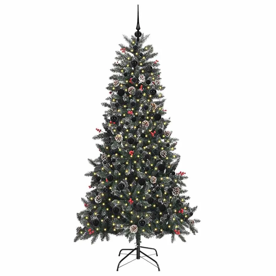 Sapin de Noël artificiel Vert 210 cm PVC, plastique et acier - 3