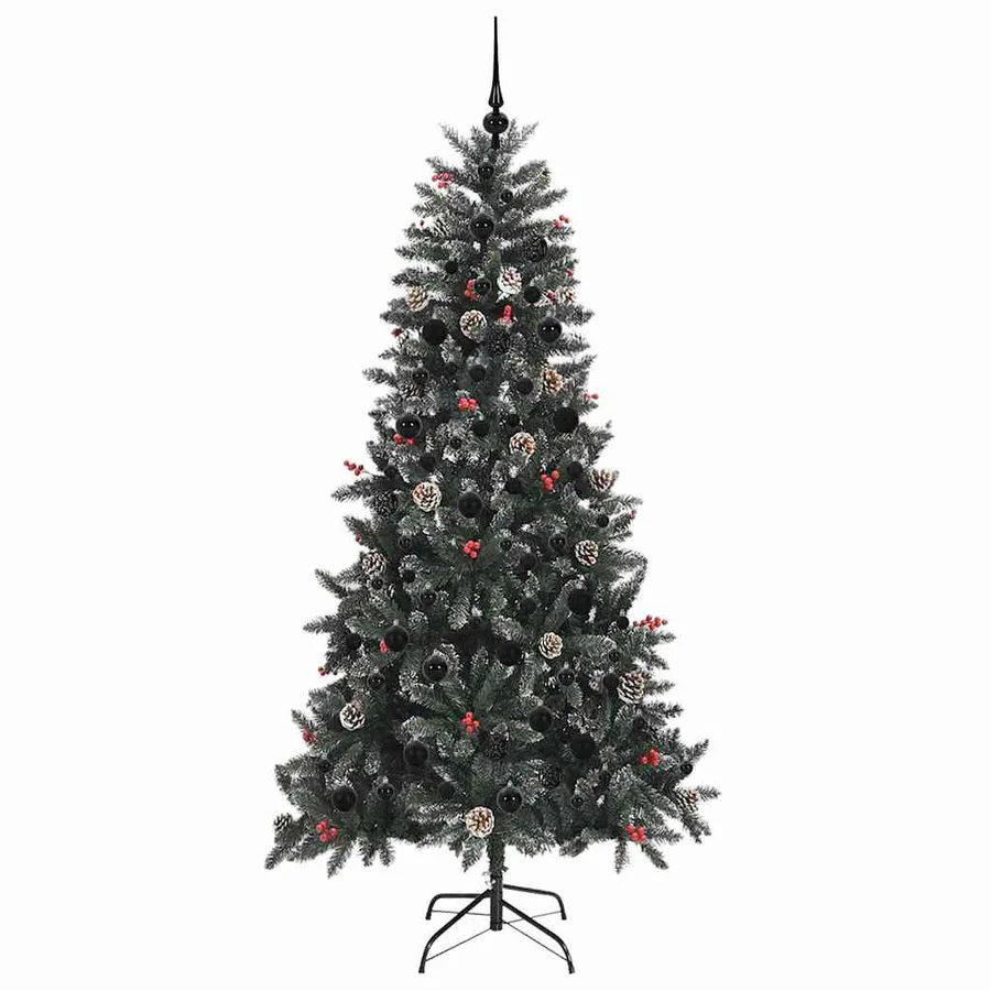 Sapin de Noël artificiel Vert 210 cm PVC, plastique et acier - 4