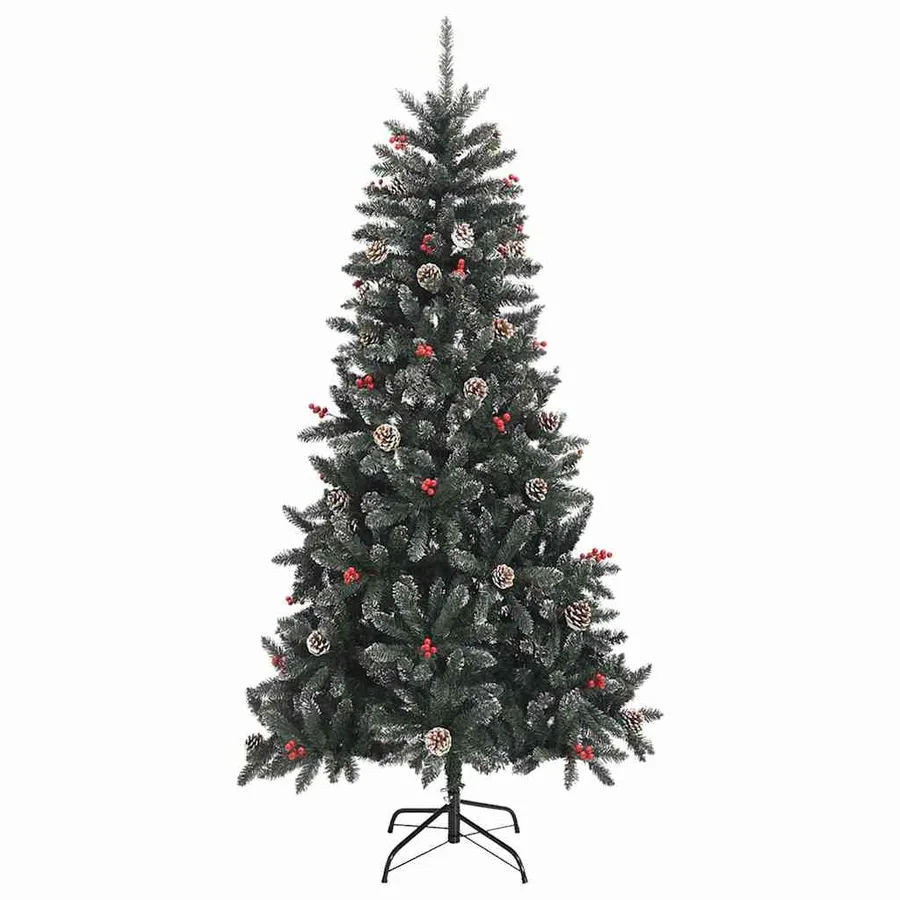 Sapin de Noël artificiel Vert 210 cm PVC, plastique et acier - 5