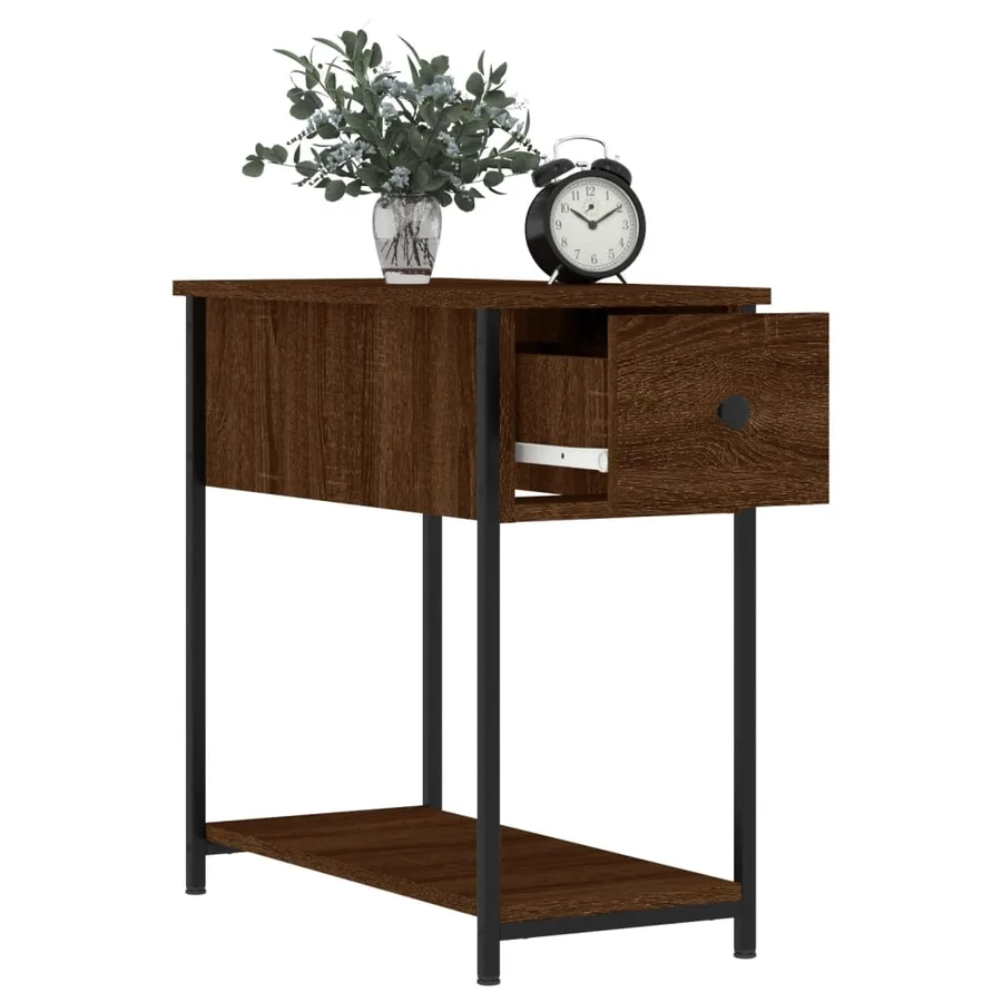 Tables de chevet 2pcs chêne marron 30x60x60cm bois d'ingénierie - 4