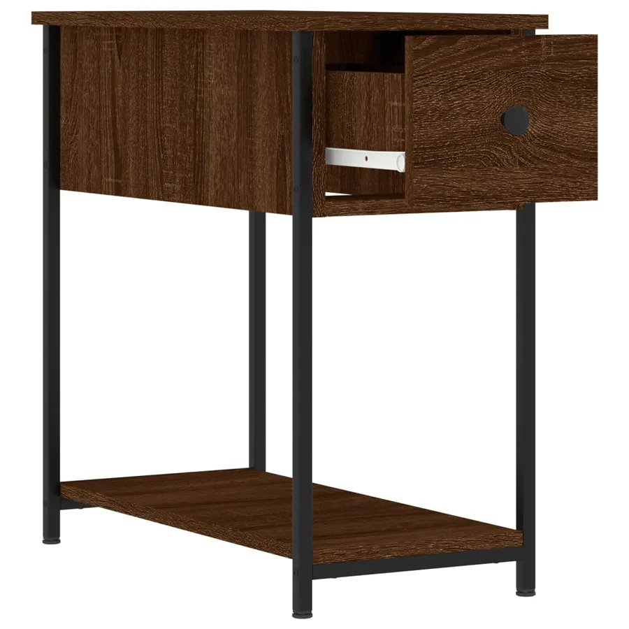 Tables de chevet 2pcs chêne marron 30x60x60cm bois d'ingénierie - 7