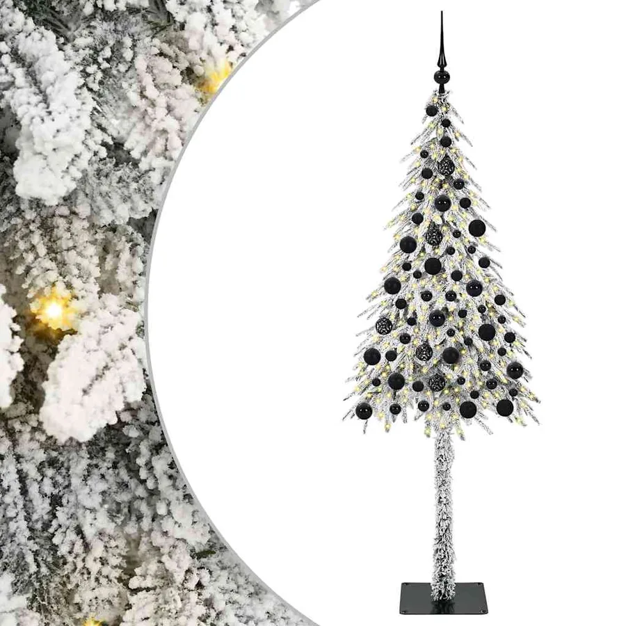 Sapin de Noël avec 300 LED Blanc 180 cm PE et Acier - 2
