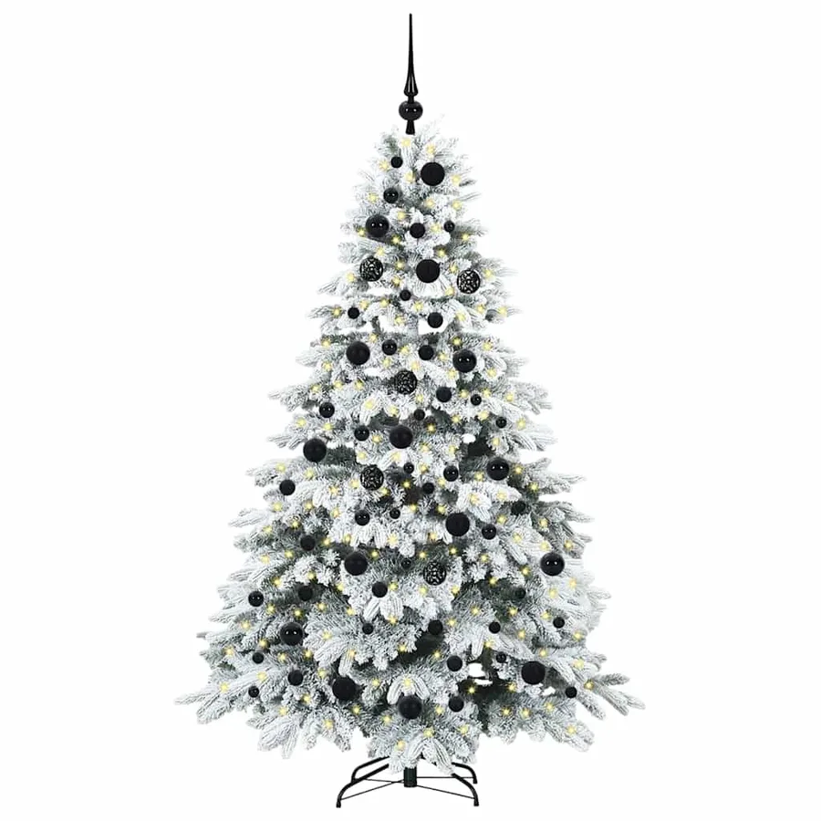 Sapin de Noël artificiel avec 300 LED Blanc 180 cm PE et PVC - 3