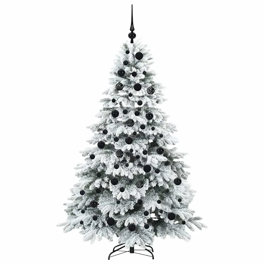 Sapin de Noël artificiel avec 300 LED Blanc 180 cm PE et PVC - 4