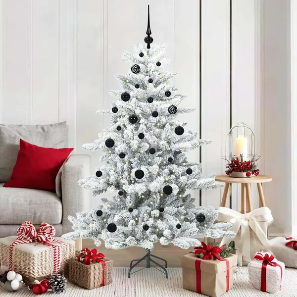 Sapin de Noël Artificiel à Branches Articulées Blanc 150 cm