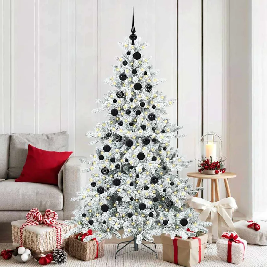 Sapin de Noël Artificiel à Branches Articulées Blanc 180 cm
