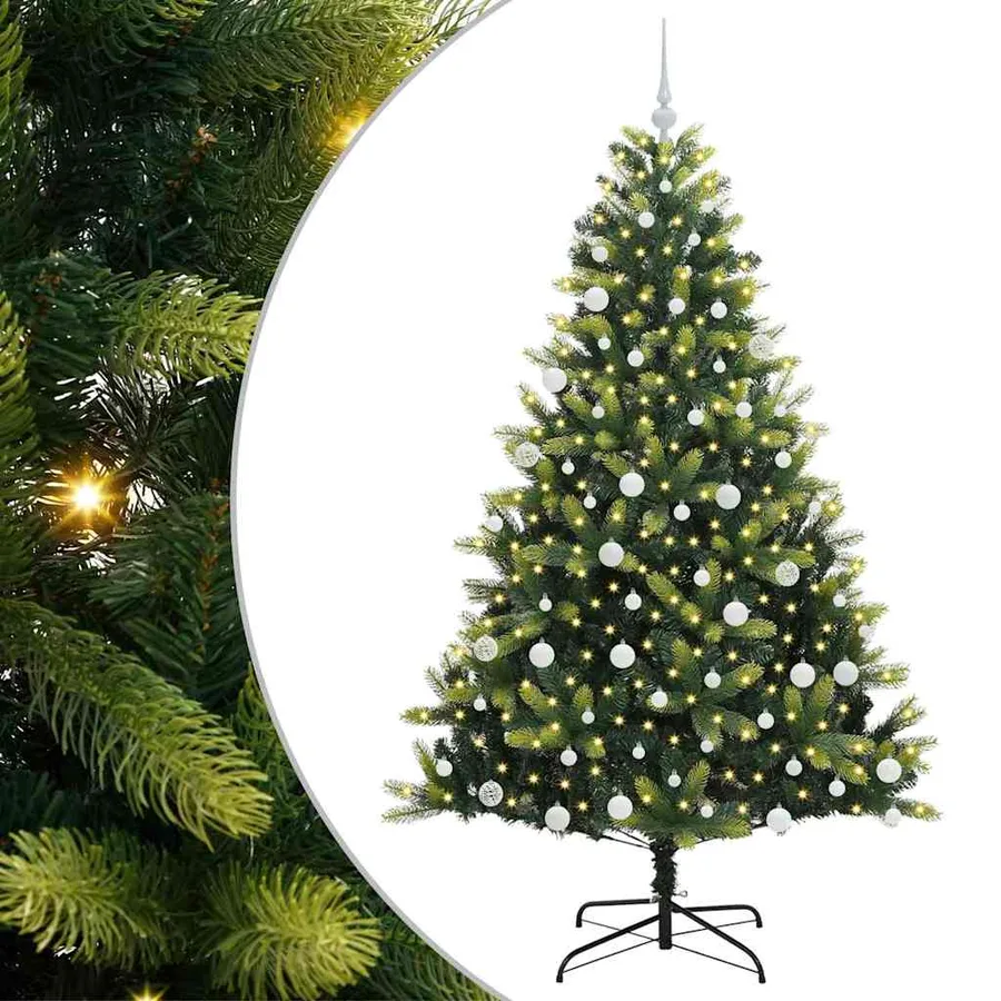 Arbre de Noël artificiel en silicone flexible 300 LEDs 180 cm - 2