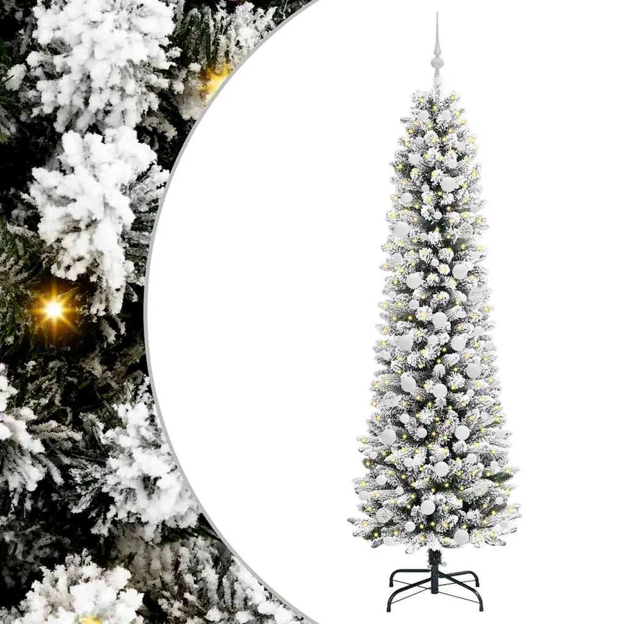 Sapin de Noël artificiel Blanc 210 cm PVC, métal et plastique - 2