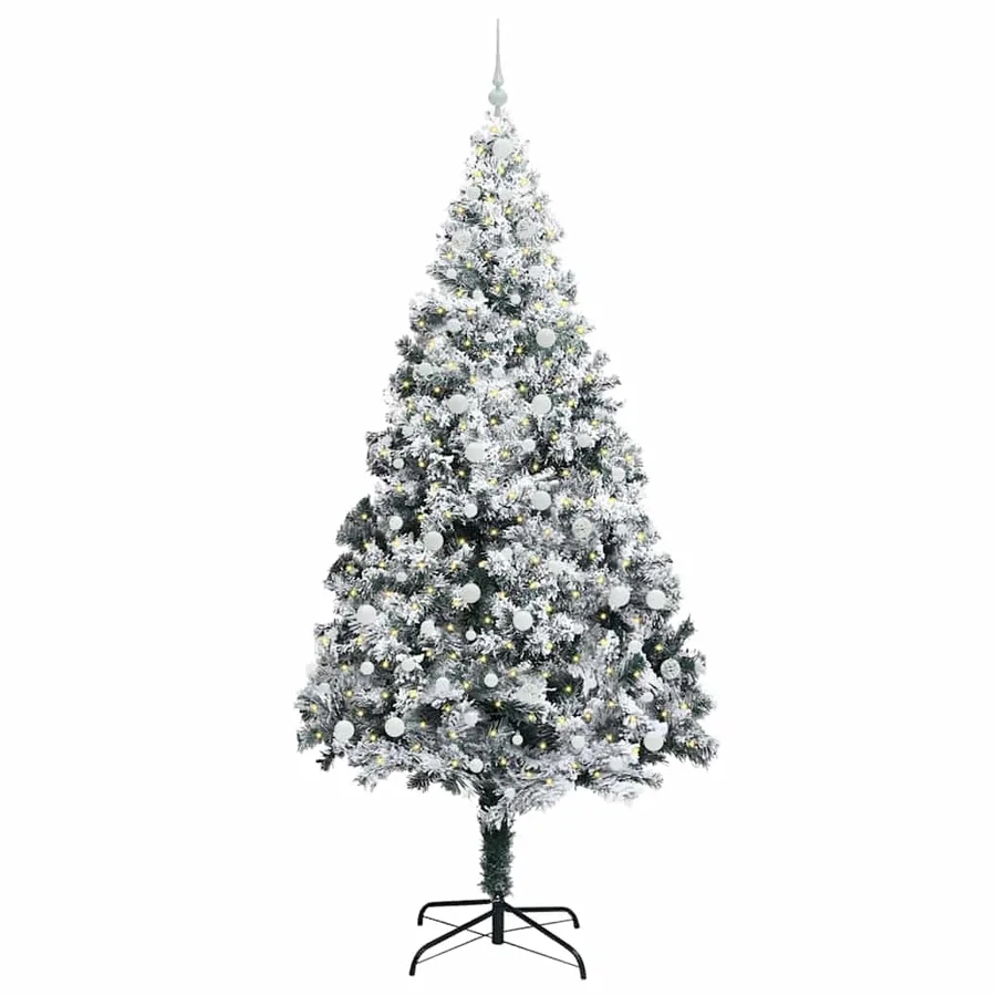 Sapin de Noël artificiel Blanc 240 cm PVC, Acier et Plastique - 3