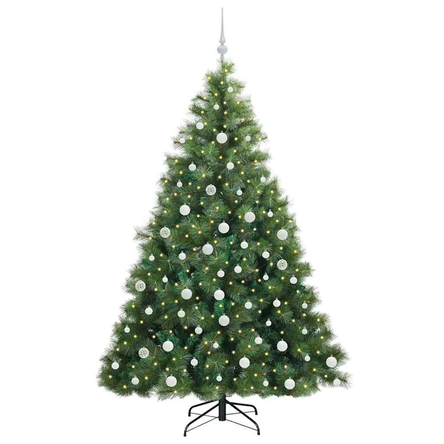 Sapin de Noël artificiel avec 300 LED Vert 180 cm PE et PVC - 3