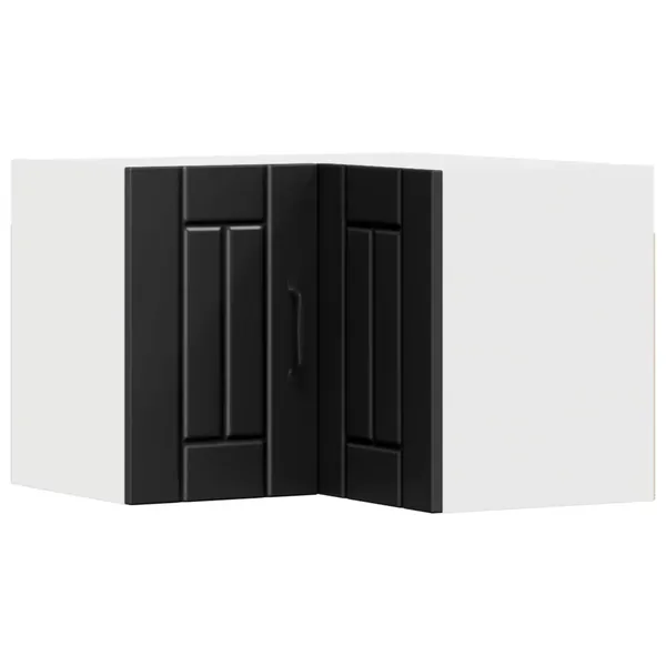 Cabinet d'angle mural LUCCA Noir 57 x 57 x 40 cm
