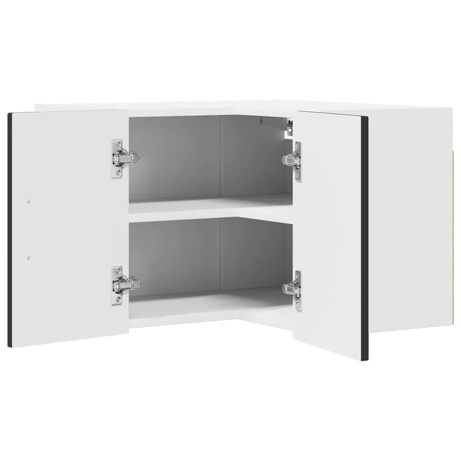 Cabinet d'angle mural LUCCA Noir 57 x 57 x 40 cm - 4