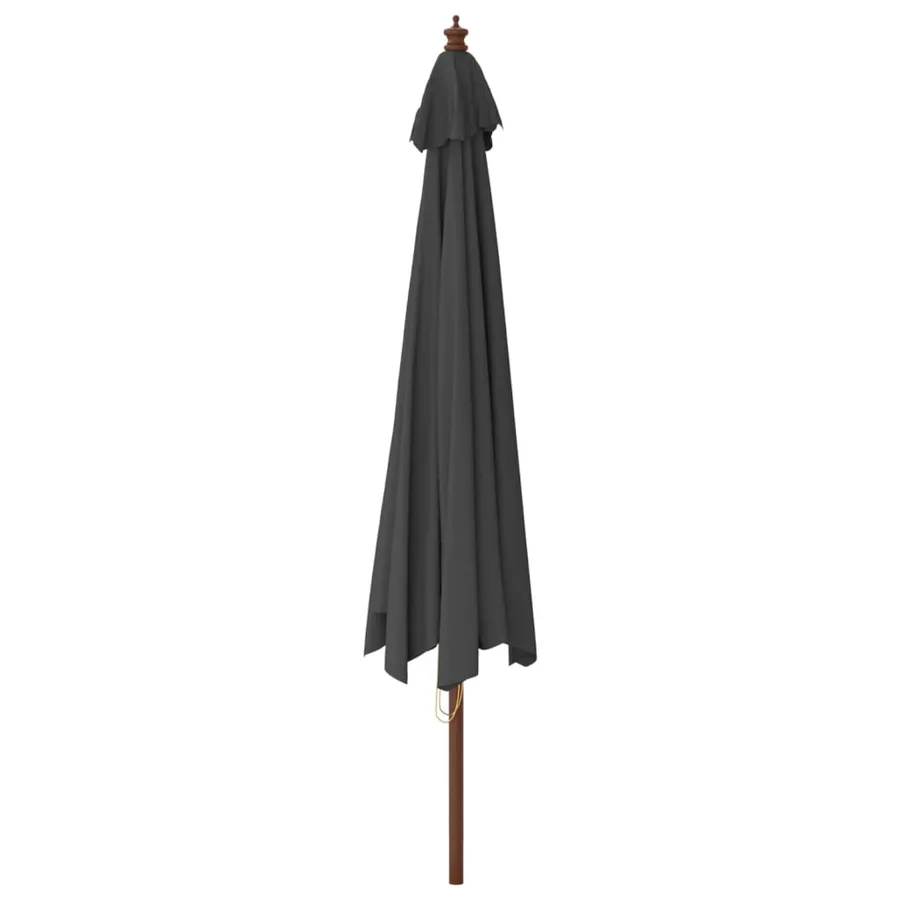 Parasol de jardin avec mât en bois anthracite 400x273 cm - 5