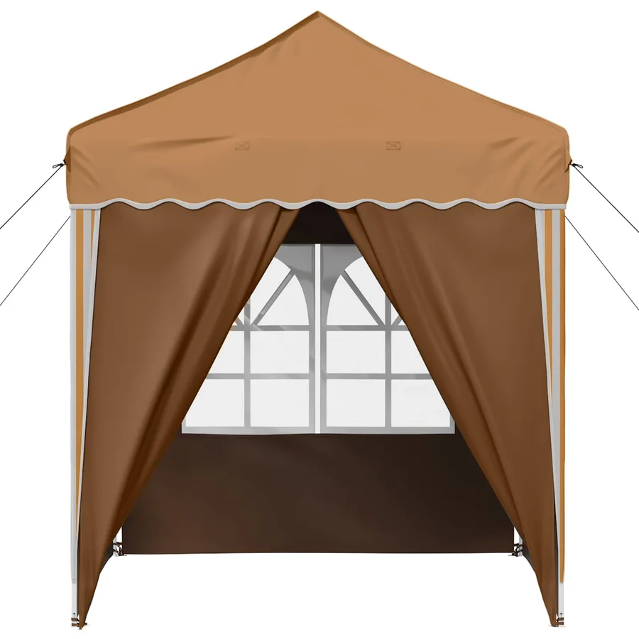 Tente de fête pop-up 195 x 195 x 245 cm Beige Tissu Oxford - 7