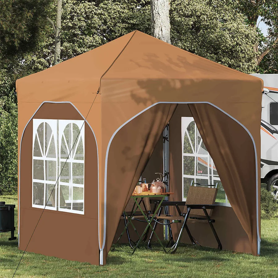 Tente de fête pop-up 192 x 192 x 245 cm Beige