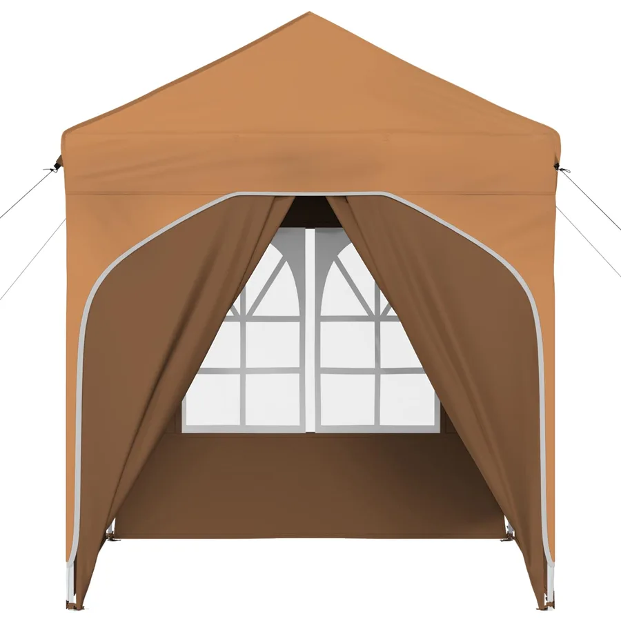 Tente de fête pop-up 192 x 192 x 245 cm Beige - 7