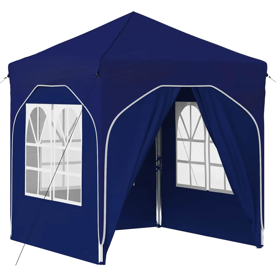 Tente de fête pop-up 192 x 192 x 245 cm Bleu - 2