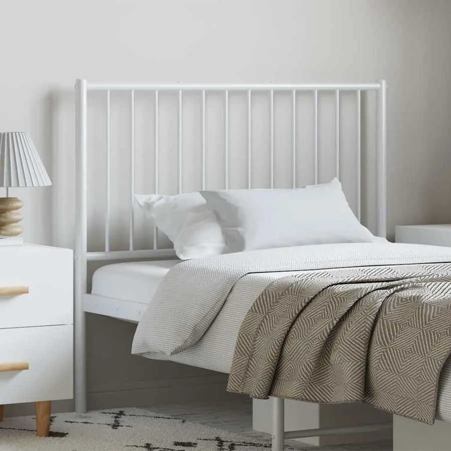 Tête de lit de remplacement métal blanc 100 cm