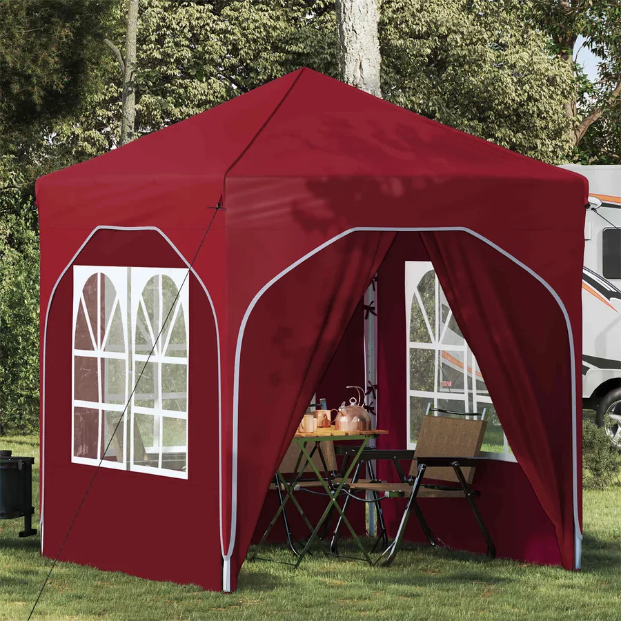 Tente de fête pop-up 192 x 192 x 245 cm Bordeaux