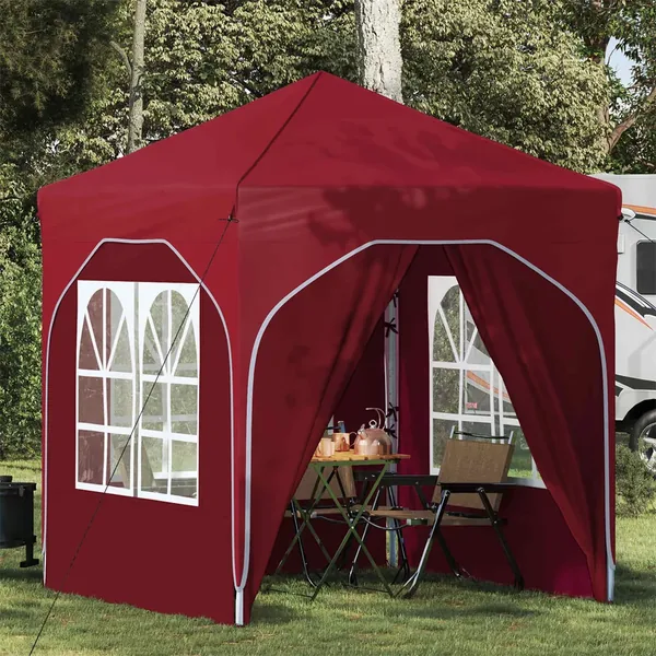Tente de fête pop-up 192 x 192 x 245 cm Bordeaux