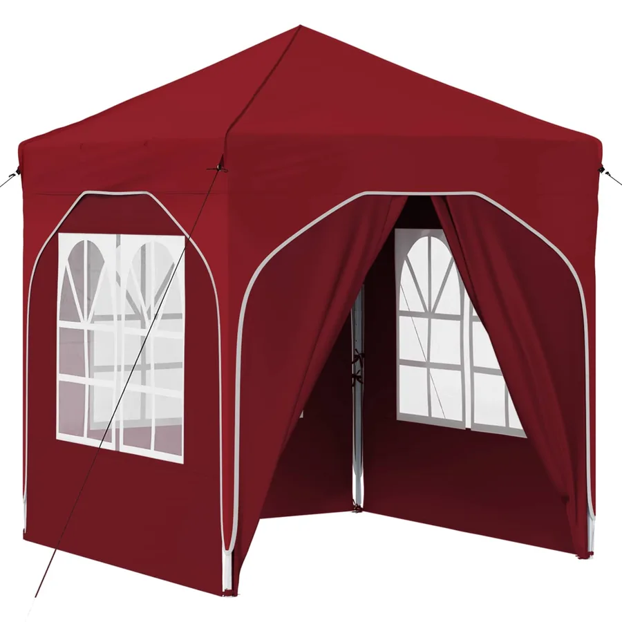 Tente de fête pop-up 192 x 192 x 245 cm Bordeaux - 2