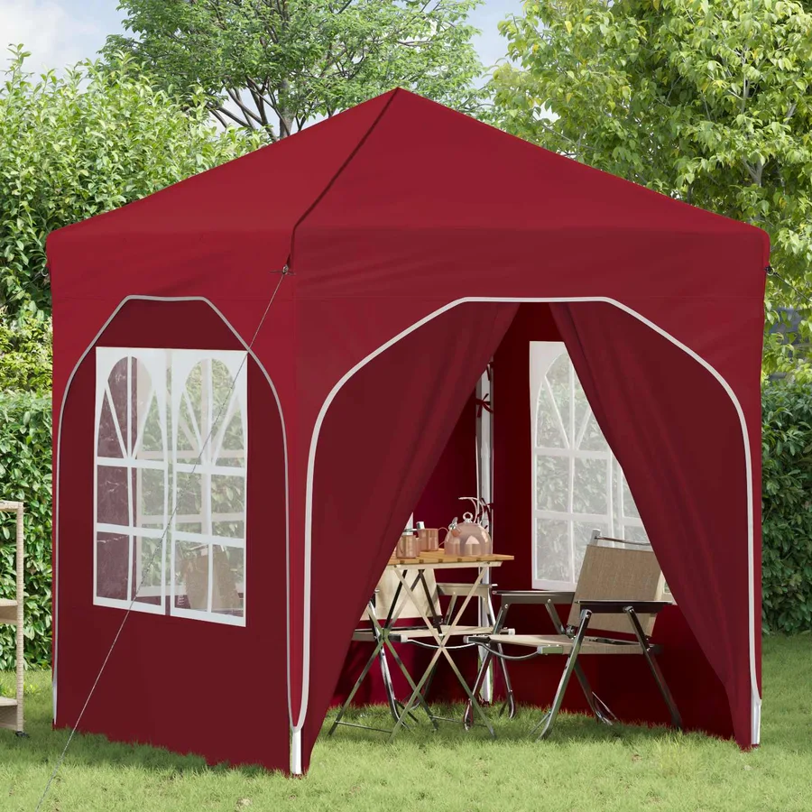 Tente de fête pop-up 192 x 192 x 245 cm Bordeaux - 3