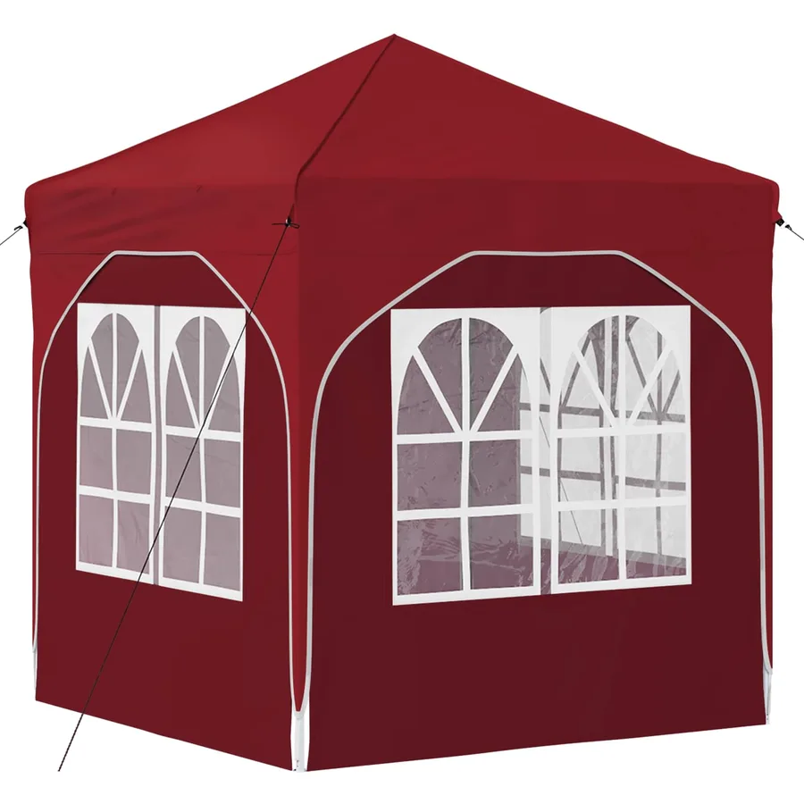 Tente de fête pop-up 192 x 192 x 245 cm Bordeaux - 9