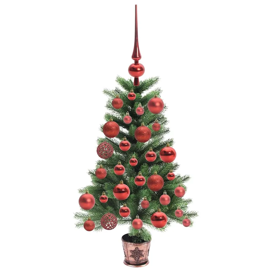 Sapin de Noël avec 150 LED avec support Vert 65 cm PE - 4