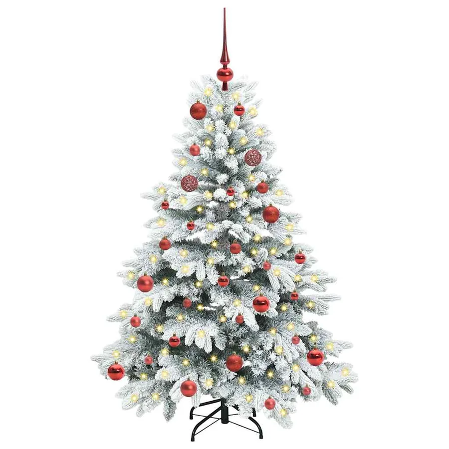 Sapin de Noël artificiel avec 150 LED Blanc 150 cm PE et PVC - 3