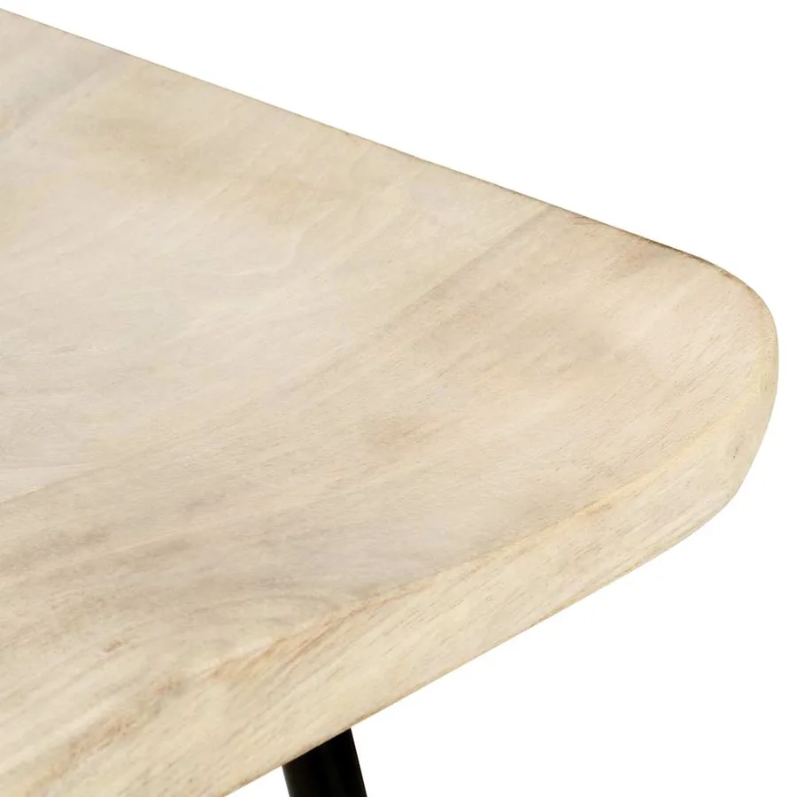 Tabourets de bar lot de 2 bois de manguier massif - 6