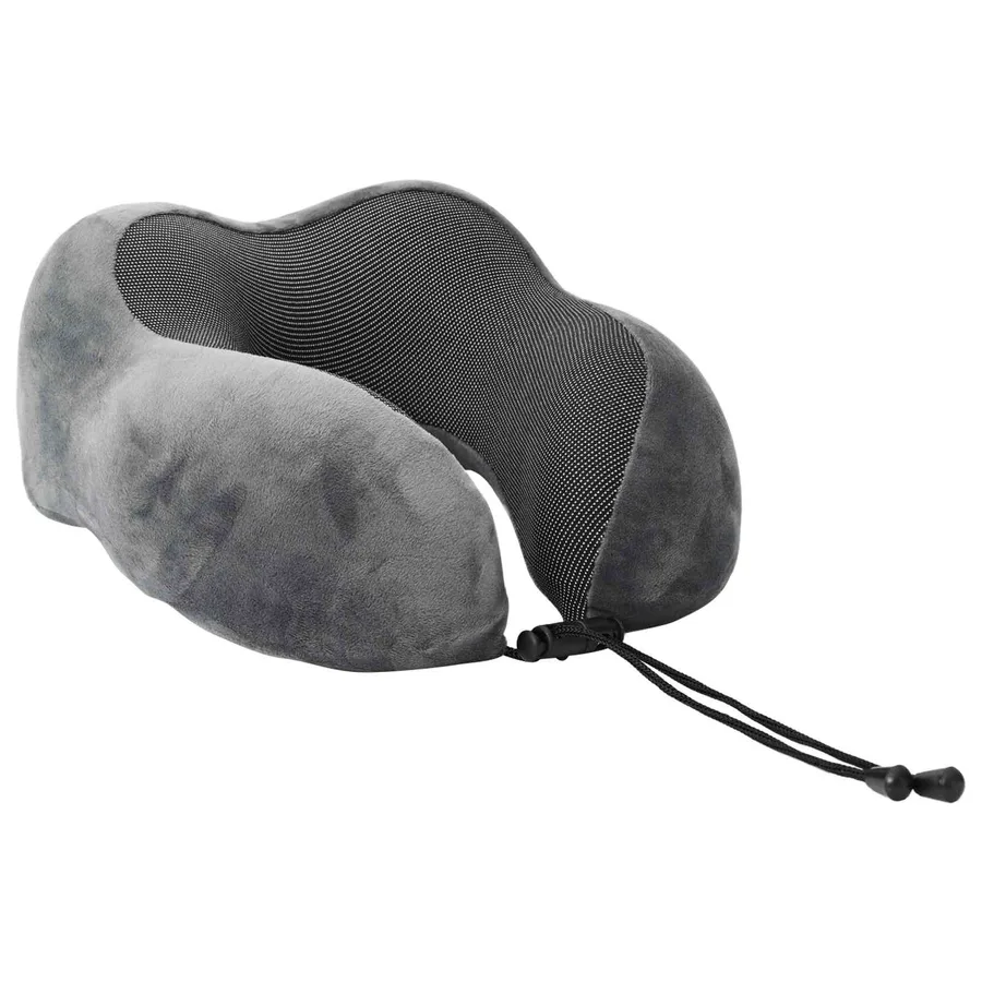 Oreiller de Voyage pour le Cou Réglable Gris 27 x 26 x 14 cm - 3