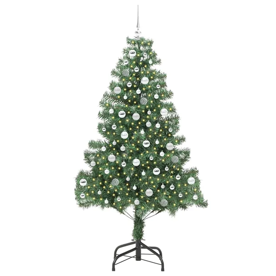 Sapin de Noël avec 300 LED avec support Vert 210 cm PVC - 3
