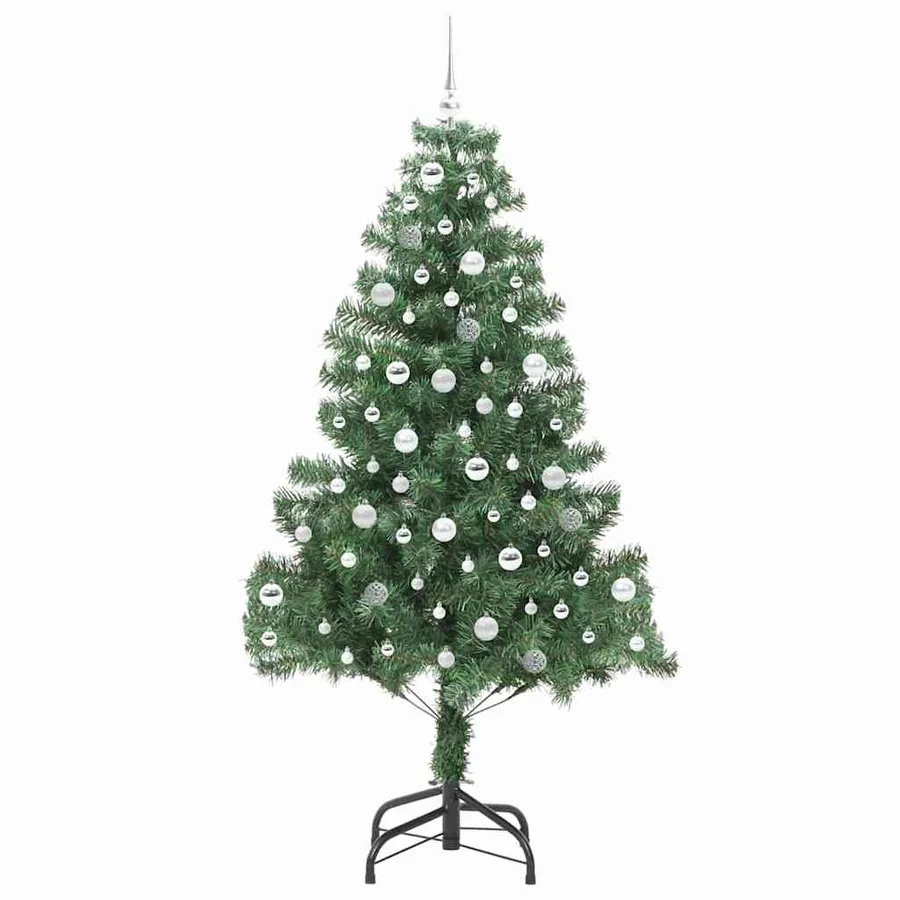 Sapin de Noël avec 300 LED avec support Vert 210 cm PVC - 4