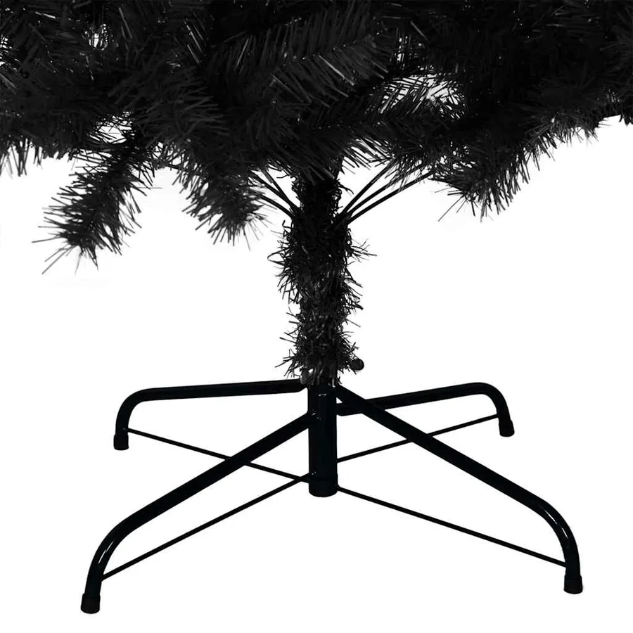 Sapin de Noël avec 300 LED avec support Noir 210 cm PVC - 8