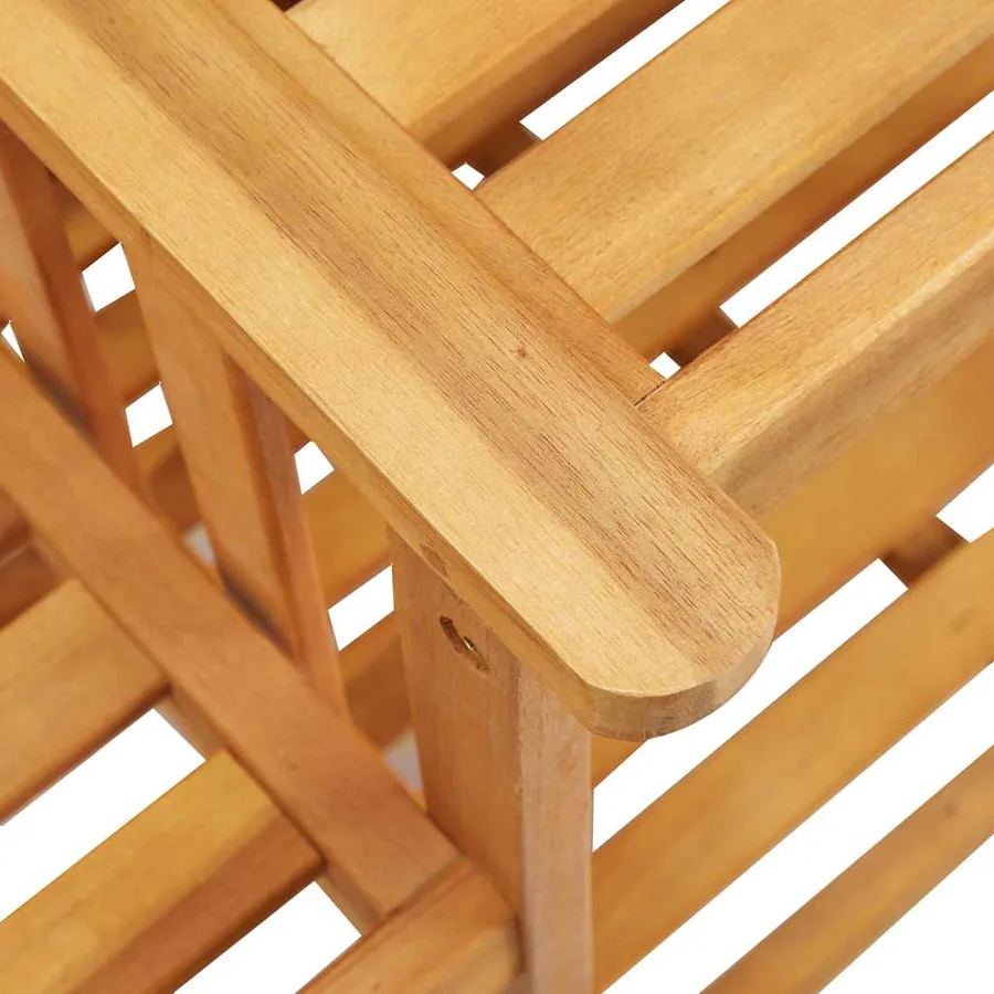 Chaises de jardin avec table à thé 159x61x92 cm Bois d'acacia - 6