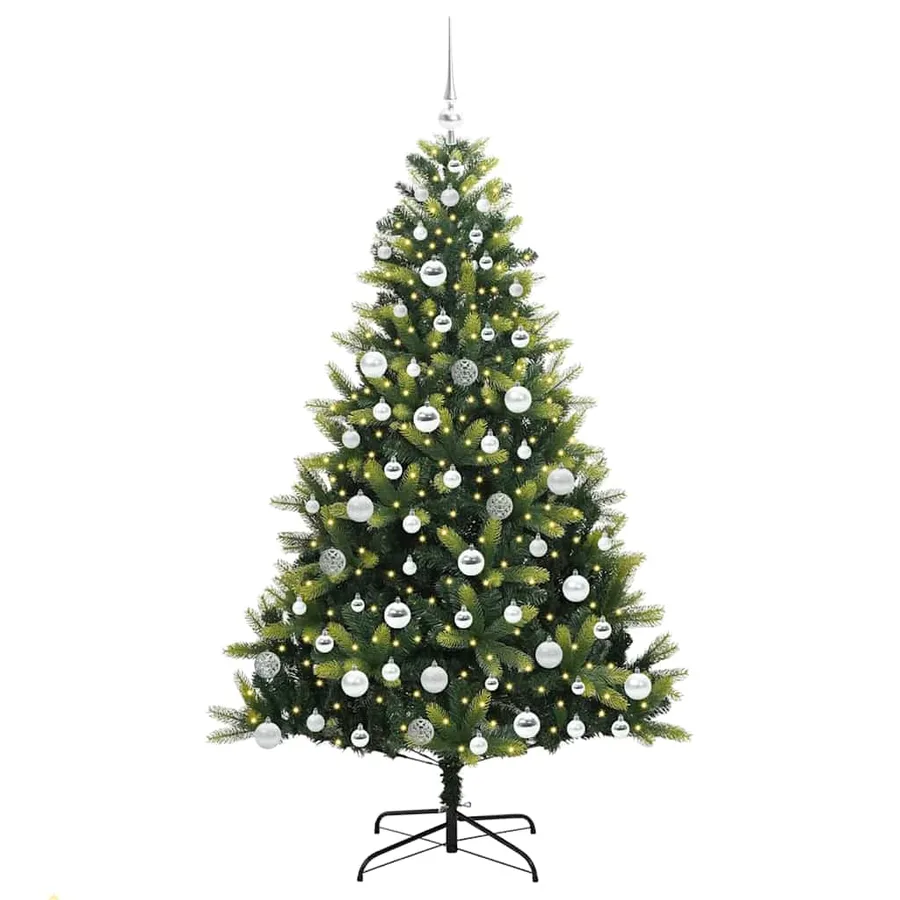 Arbre de Noël artificiel en silicone flexible 300 LEDs 180 cm - 3