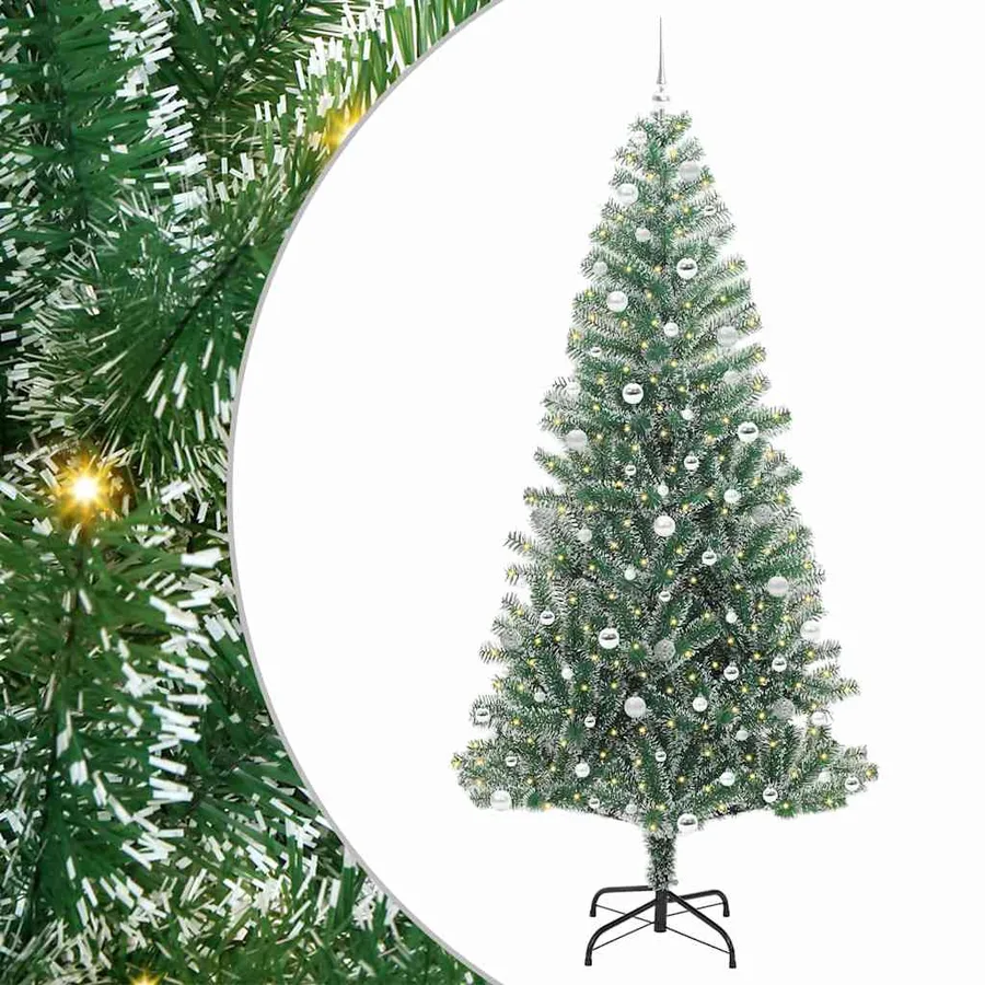 Arbre de Noël artificiel floconné de neige avec lumière LED - 2