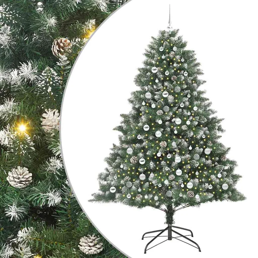 Sapin de Noël artificiel Vert 210 cm PVC, plastique et acier - 2