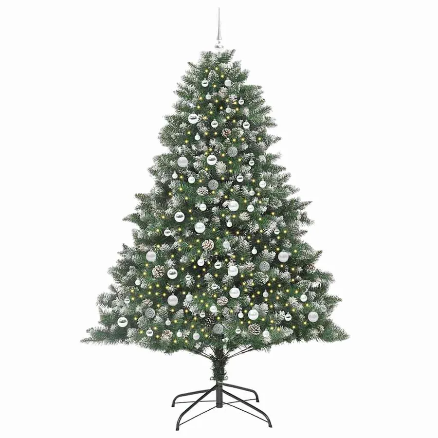 Sapin de Noël artificiel Vert 210 cm PVC, plastique et acier - 3