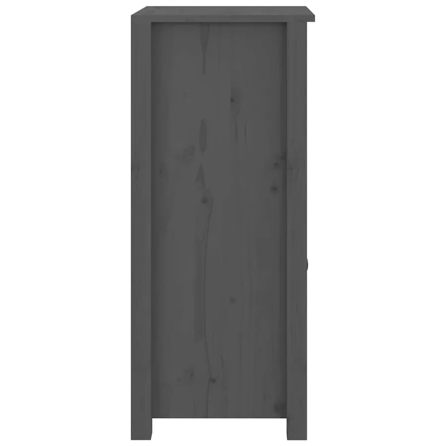 Buffets 2 pcs gris 40x35x80 cm bois massif de pin - 7